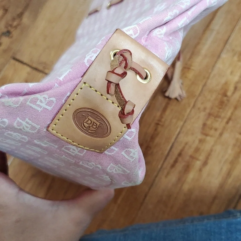Dooney & Bourke pink monogram medium size tote bag